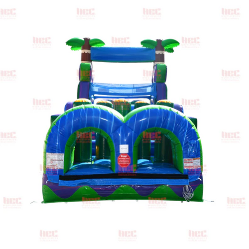 40' Tropical Obstacle Course Inflatable Bounce House