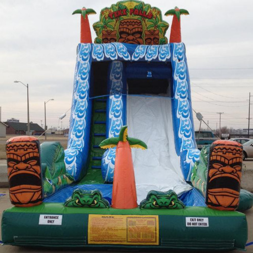 Inflatable set up outside
