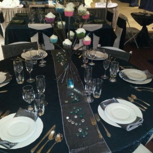 Table and chair set up