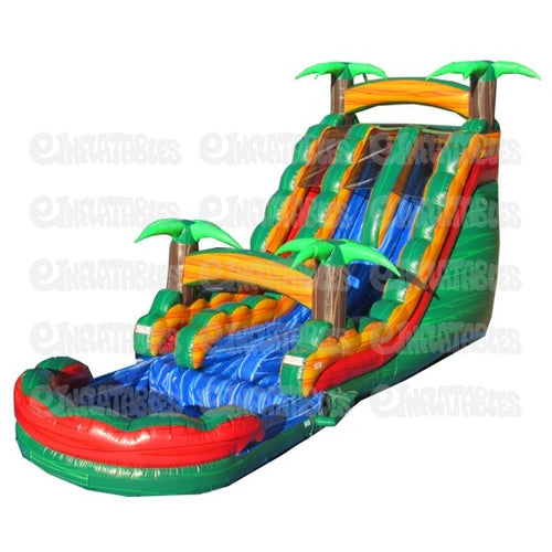 Moon River Double Water Slide Inflatable Bounce House
