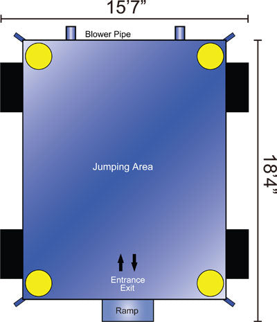 Monster Wheel Inflatable Bounce House