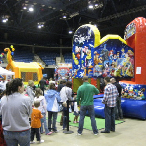 Event inflatables set up 