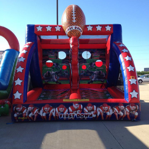 Inflatable set up outside