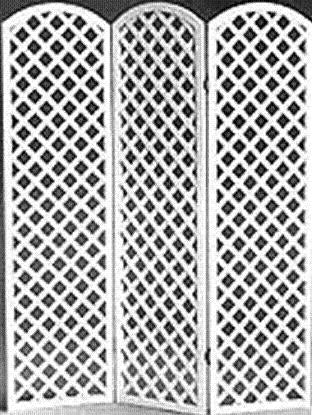 Arched Top Room Divider Panels White Lattice