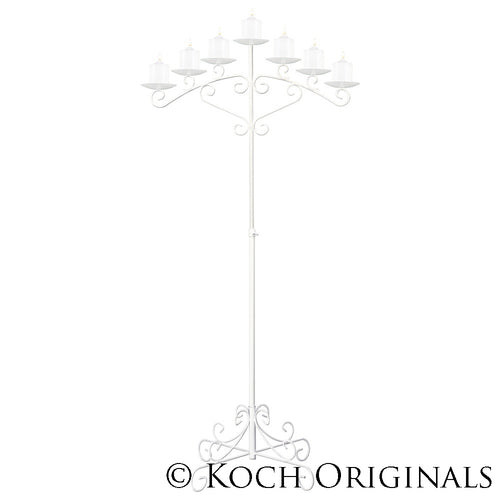 Candelabra, 7 Branch White