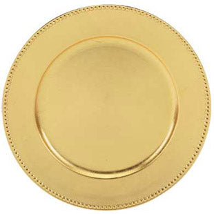 Plate Chargers, beaded (comes in gold or silver)