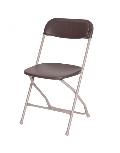 Brown Plastic Folding Chair