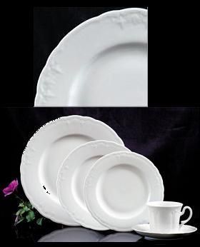 Plate, Salad/Dessert, White Sculpted Original Salad