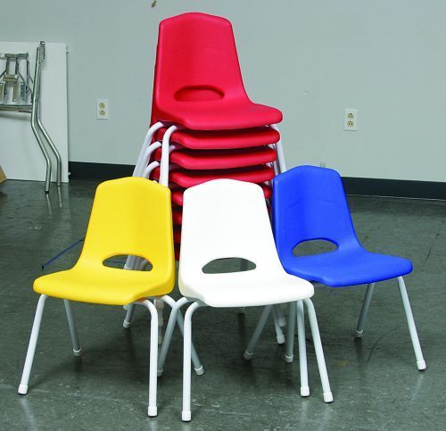 Kid's Stack Chair Blue - K300BLU/WHT Red - K300RED/WHT