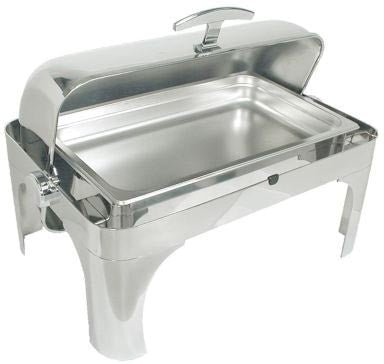 Chafing Dish, 8 Quart Rectangular Roll Top